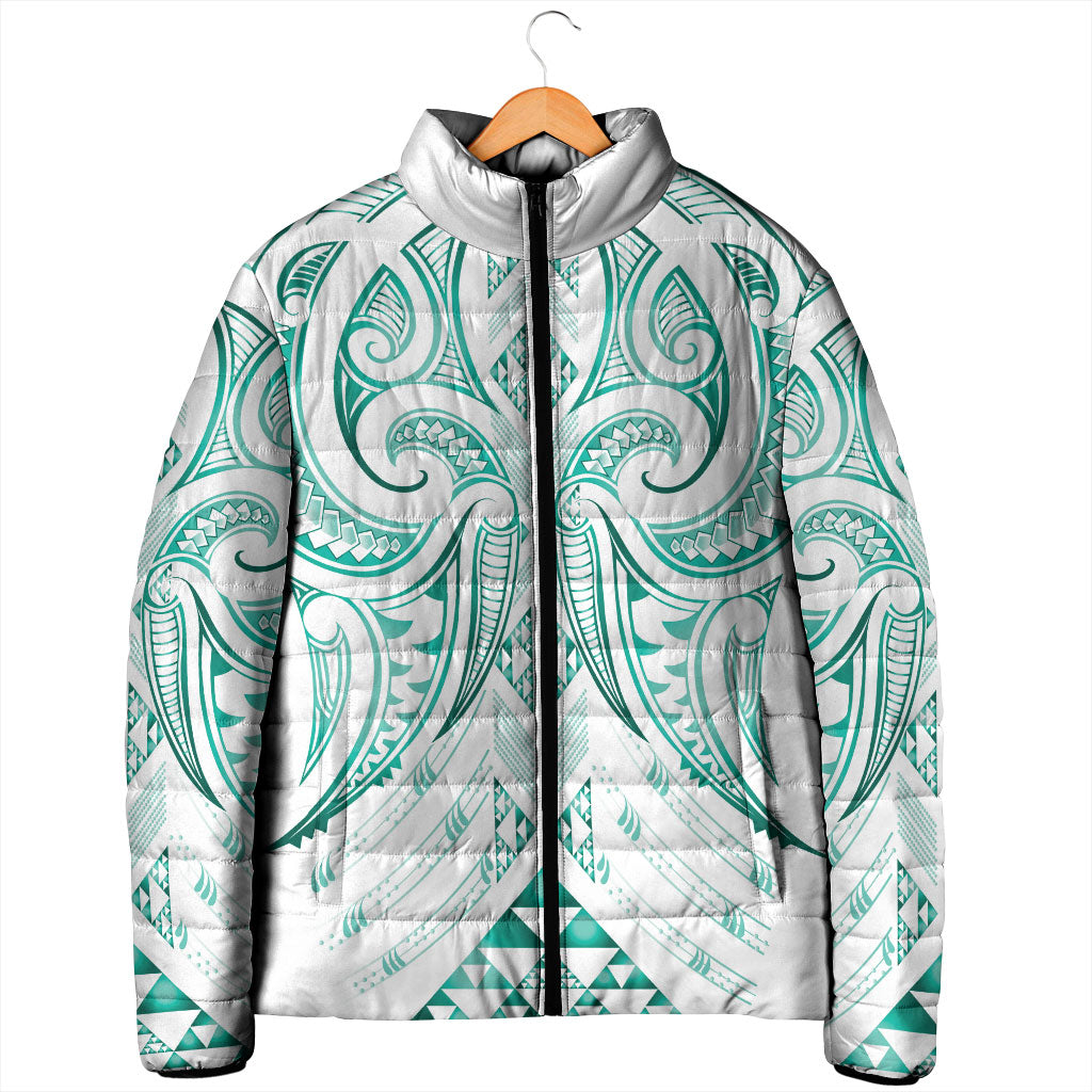 Maori Rugby Custom Ngaru Mangopare Padded Jacket Karikiorangi Taniwha Motif