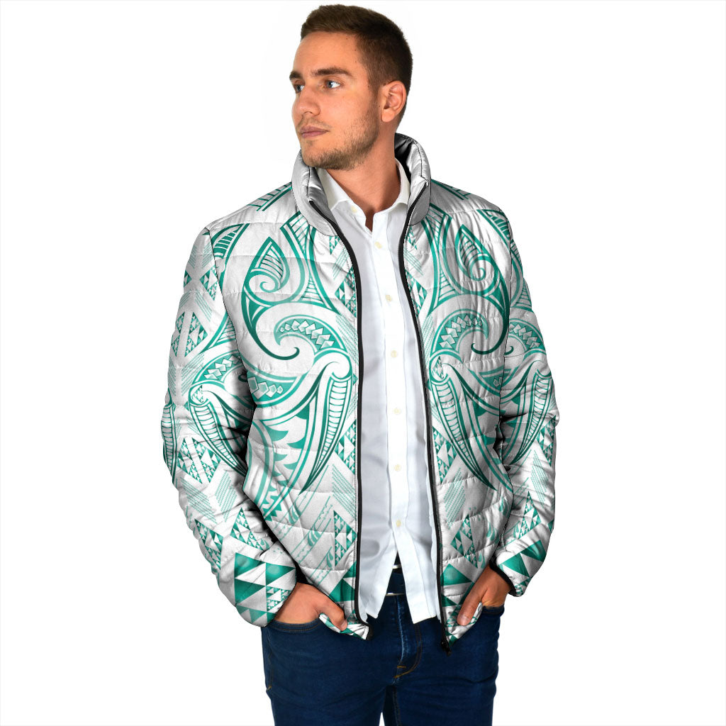 Maori Rugby Custom Ngaru Mangopare Padded Jacket Karikiorangi Taniwha Motif