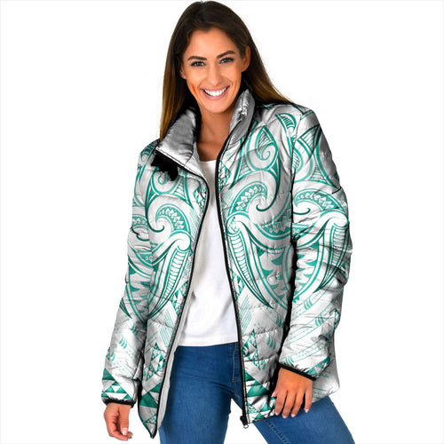 Maori Rugby Custom Ngaru Mangopare Padded Jacket Karikiorangi Taniwha Motif