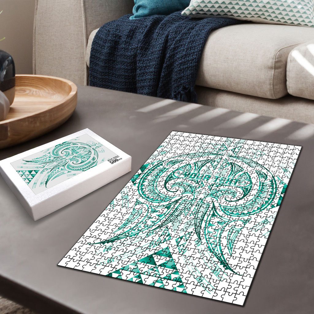 Maori Rugby Custom Ngaru Mangopare Puzzle Karikiorangi Taniwha Motif