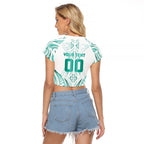Maori Rugby Custom Ngaru Mangopare Raglan Cropped T Shirt Karikiorangi Taniwha Motif