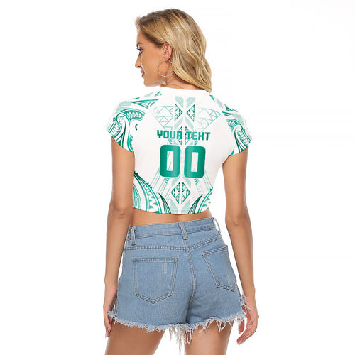 Maori Rugby Custom Ngaru Mangopare Raglan Cropped T Shirt Karikiorangi Taniwha Motif