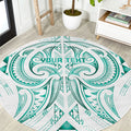Maori Rugby Custom Ngaru Mangopare Round Carpet Karikiorangi Taniwha Motif