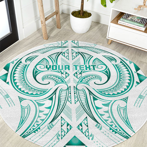 Maori Rugby Custom Ngaru Mangopare Round Carpet Karikiorangi Taniwha Motif