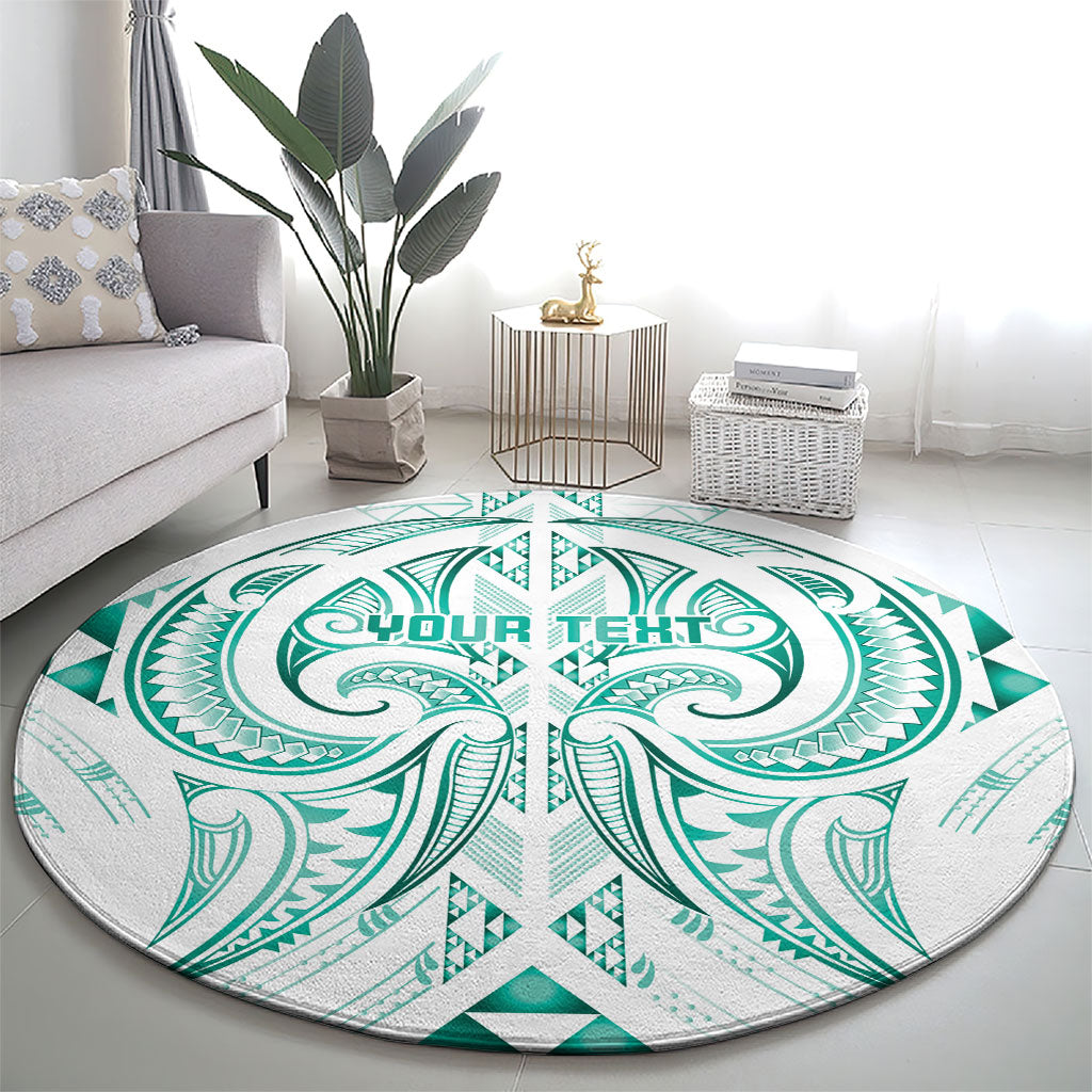 Maori Rugby Custom Ngaru Mangopare Round Carpet Karikiorangi Taniwha Motif