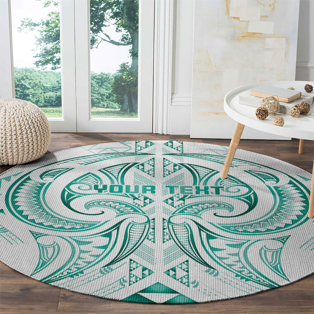 Maori Rugby Custom Ngaru Mangopare Round Carpet Karikiorangi Taniwha Motif