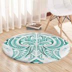 Maori Rugby Custom Ngaru Mangopare Round Carpet Karikiorangi Taniwha Motif