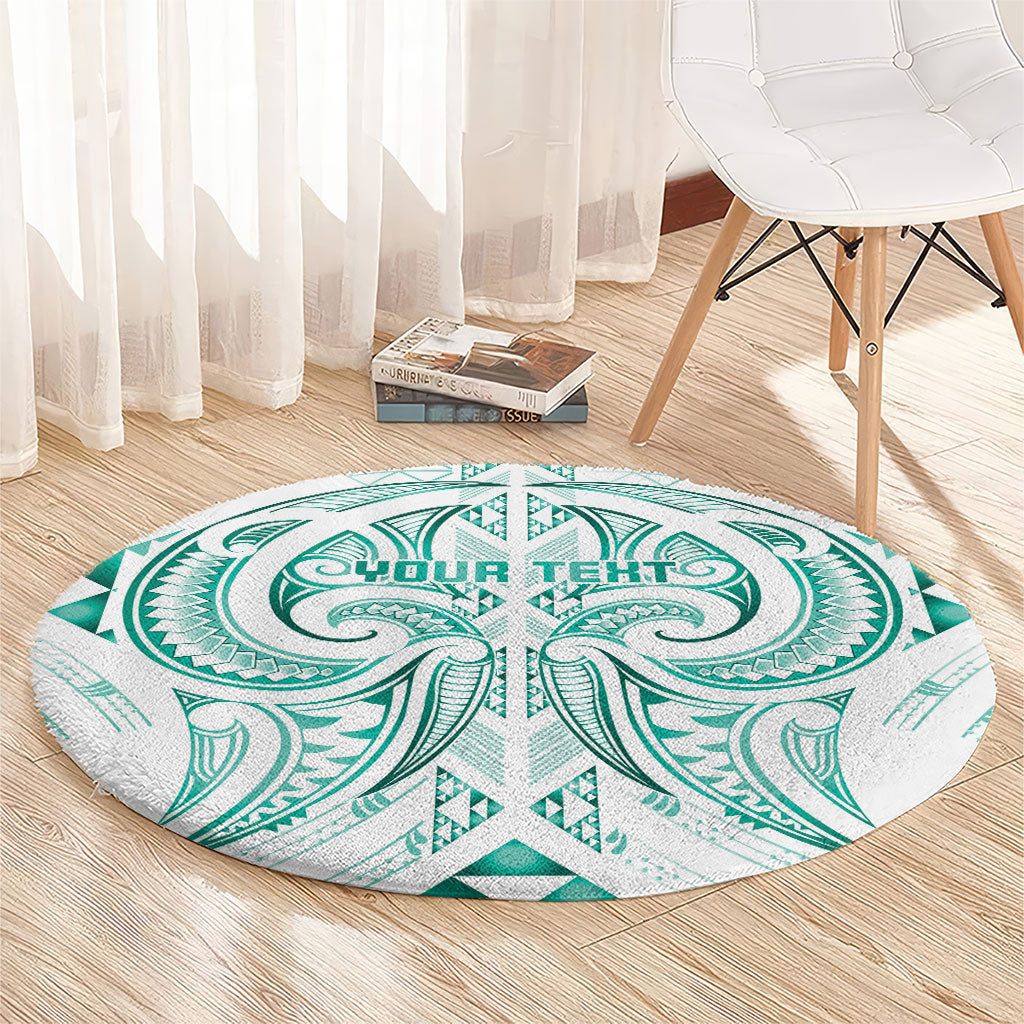 Maori Rugby Custom Ngaru Mangopare Round Carpet Karikiorangi Taniwha Motif