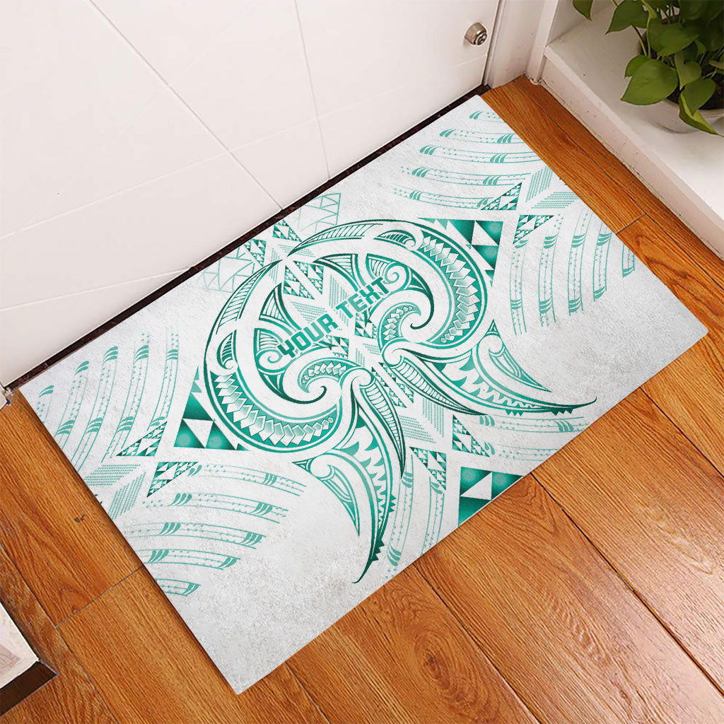 Maori Rugby Custom Ngaru Mangopare Rubber Doormat Karikiorangi Taniwha Motif