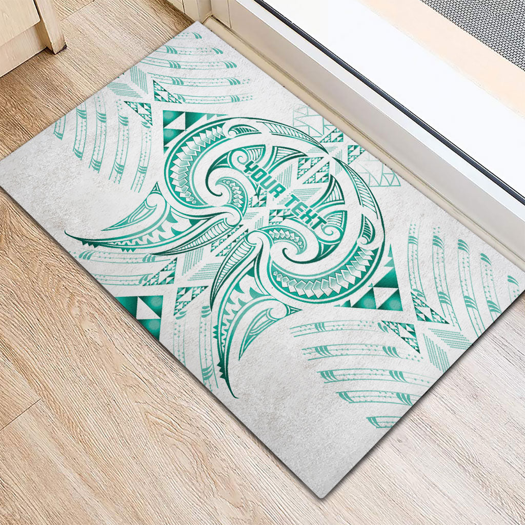 Maori Rugby Custom Ngaru Mangopare Rubber Doormat Karikiorangi Taniwha Motif