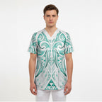 Maori Rugby Custom Ngaru Mangopare Scrub Top Karikiorangi Taniwha Motif