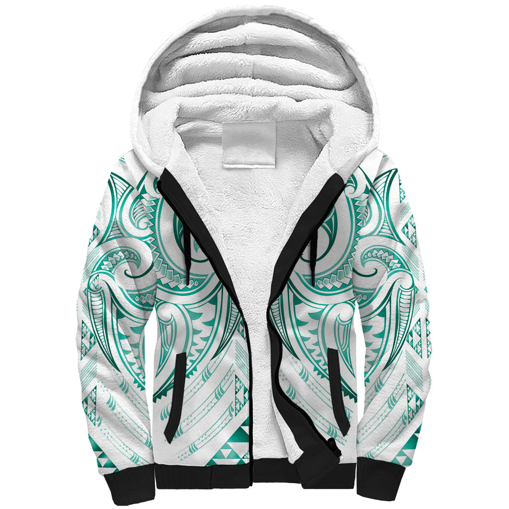 Maori Rugby Custom Ngaru Mangopare Sherpa Hoodie Karikiorangi Taniwha Motif