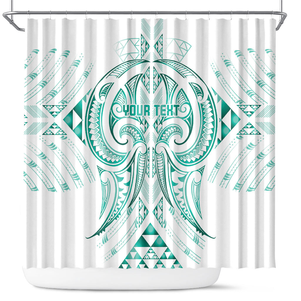 Maori Rugby Custom Ngaru Mangopare Shower Curtain Karikiorangi Taniwha Motif