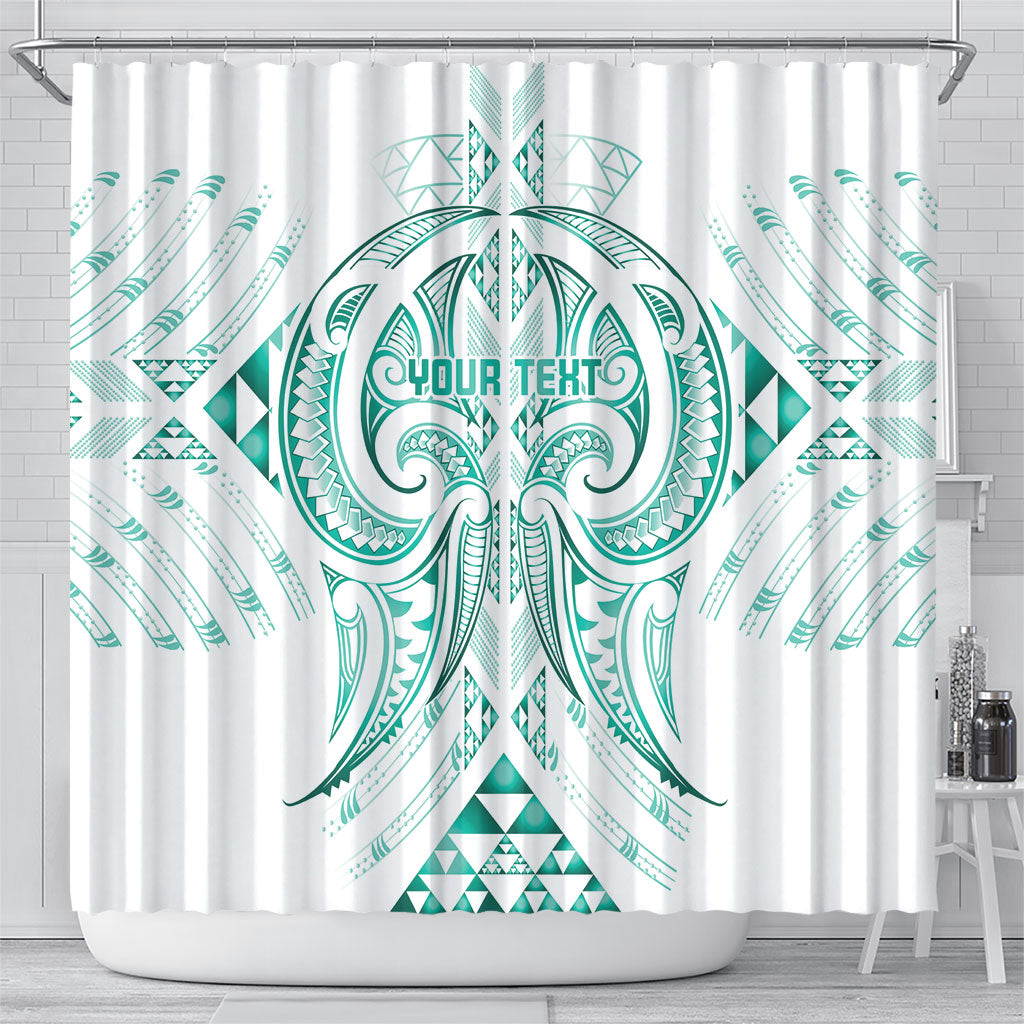 Maori Rugby Custom Ngaru Mangopare Shower Curtain Karikiorangi Taniwha Motif