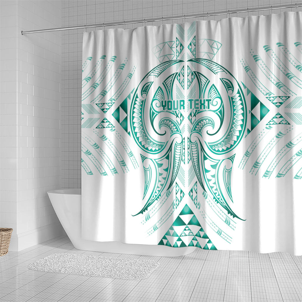 Maori Rugby Custom Ngaru Mangopare Shower Curtain Karikiorangi Taniwha Motif