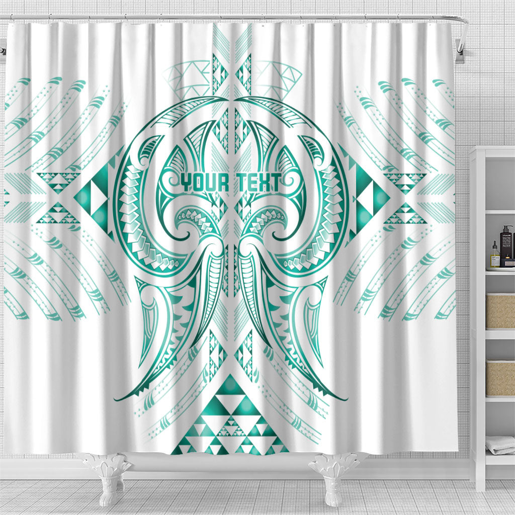 Maori Rugby Custom Ngaru Mangopare Shower Curtain Karikiorangi Taniwha Motif