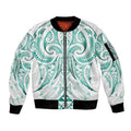 Maori Rugby Custom Ngaru Mangopare Sleeve Zip Bomber Jacket Karikiorangi Taniwha Motif