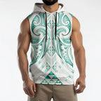 Maori Rugby Custom Ngaru Mangopare Sleeveless Hoodie Karikiorangi Taniwha Motif