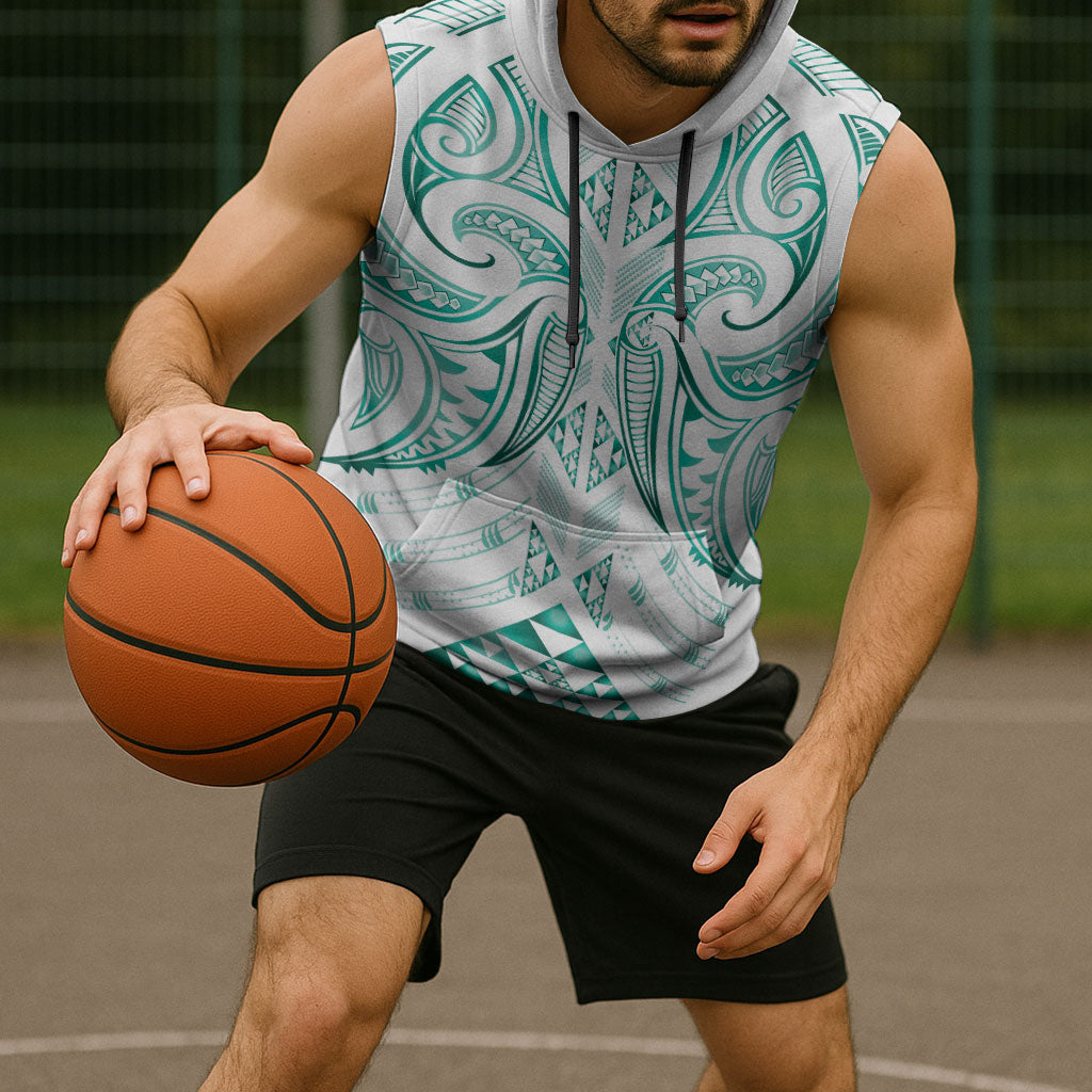 Maori Rugby Custom Ngaru Mangopare Sleeveless Hoodie Karikiorangi Taniwha Motif