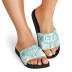 Maori Rugby Custom Ngaru Mangopare Slide Sandals Karikiorangi Taniwha Motif