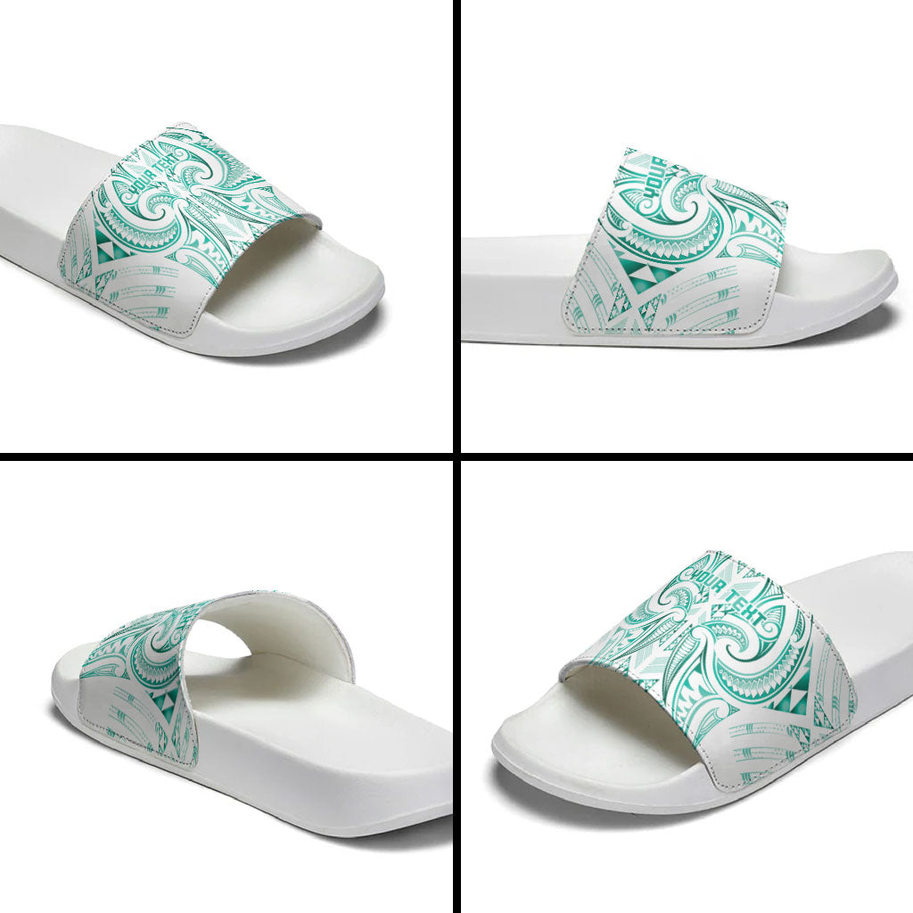 Maori Rugby Custom Ngaru Mangopare Slide Sandals Karikiorangi Taniwha Motif