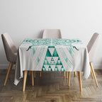Maori Rugby Custom Ngaru Mangopare Tablecloth Karikiorangi Taniwha Motif