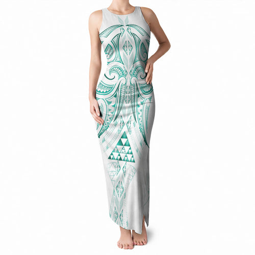 Maori Rugby Custom Ngaru Mangopare Tank Maxi Dress Karikiorangi Taniwha Motif