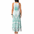 Maori Rugby Custom Ngaru Mangopare Tank Maxi Dress Karikiorangi Taniwha Motif