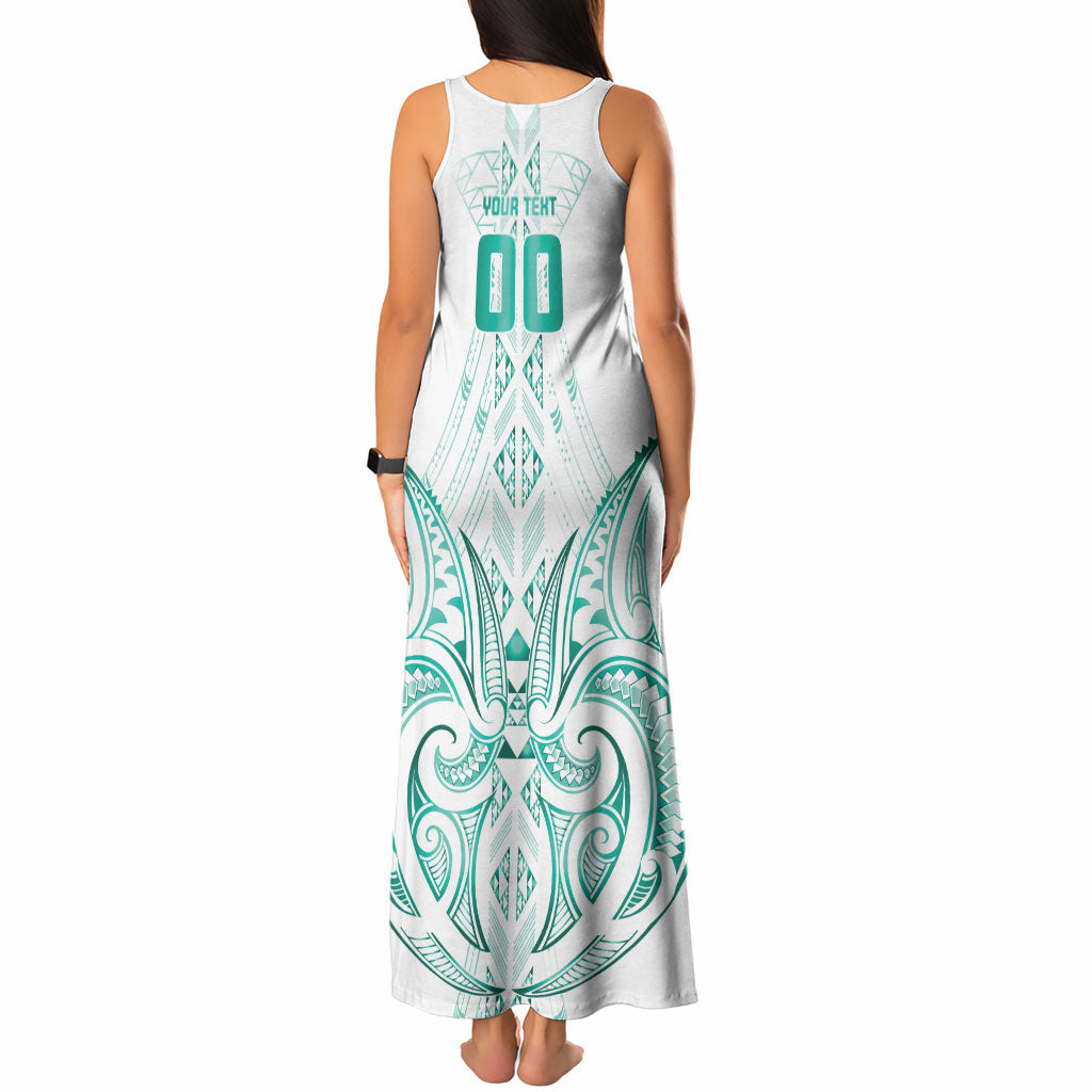 Maori Rugby Custom Ngaru Mangopare Tank Maxi Dress Karikiorangi Taniwha Motif