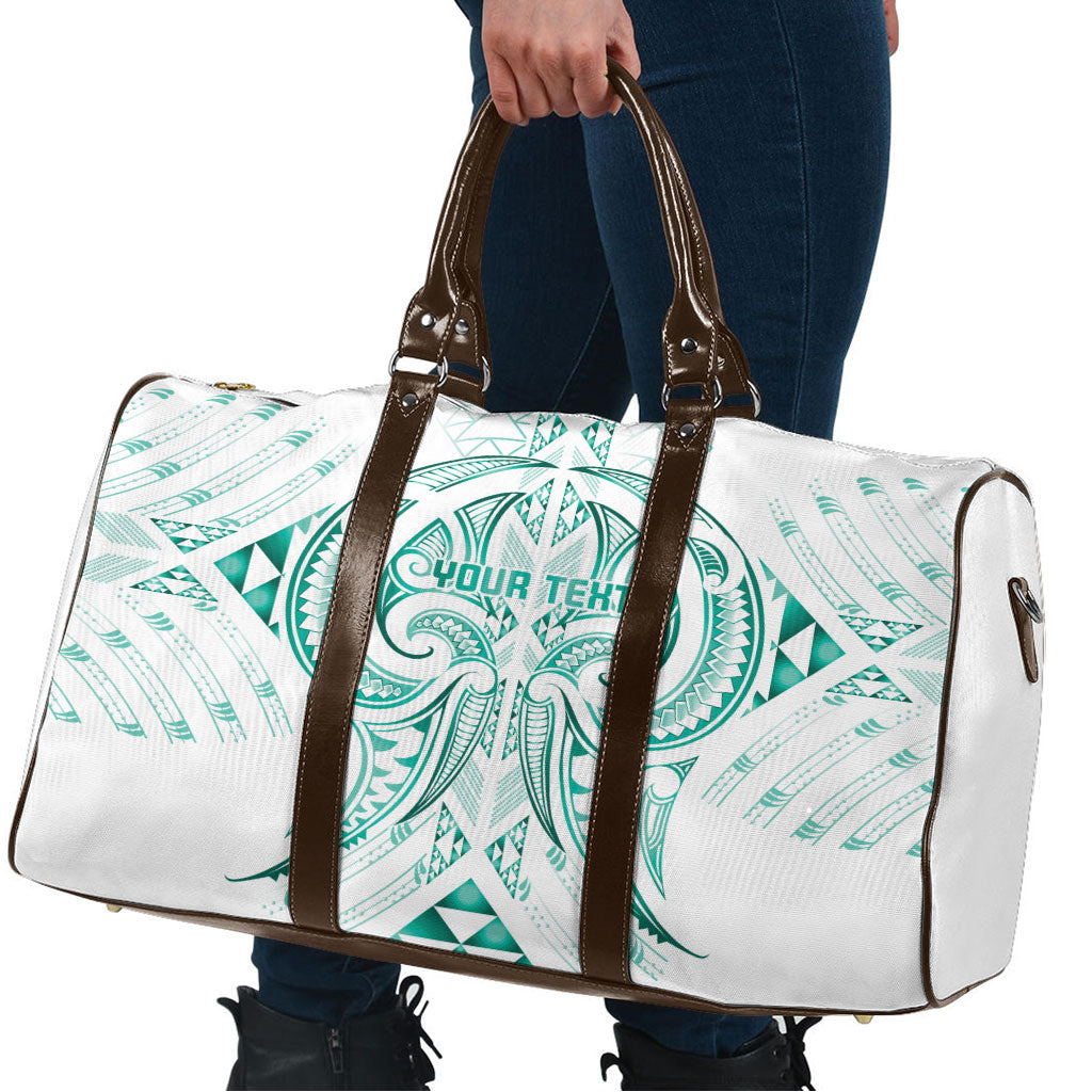 Maori Rugby Custom Ngaru Mangopare Travel Bag Karikiorangi Taniwha Motif