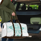 Maori Rugby Custom Ngaru Mangopare Travel Bag Karikiorangi Taniwha Motif