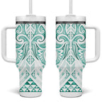 Maori Rugby Custom Ngaru Mangopare Tumbler With Handle Karikiorangi Taniwha Motif