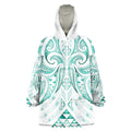 Maori Rugby Custom Ngaru Mangopare Wearable Blanket Hoodie Karikiorangi Taniwha Motif