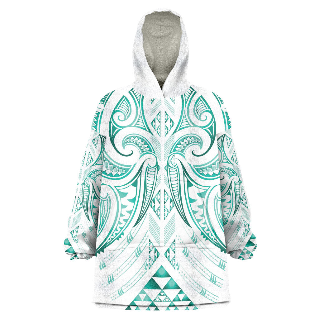 Maori Rugby Custom Ngaru Mangopare Wearable Blanket Hoodie Karikiorangi Taniwha Motif