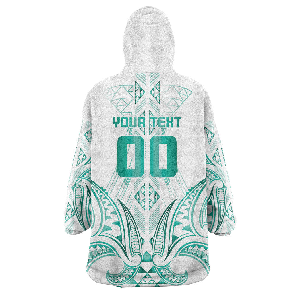 Maori Rugby Custom Ngaru Mangopare Wearable Blanket Hoodie Karikiorangi Taniwha Motif