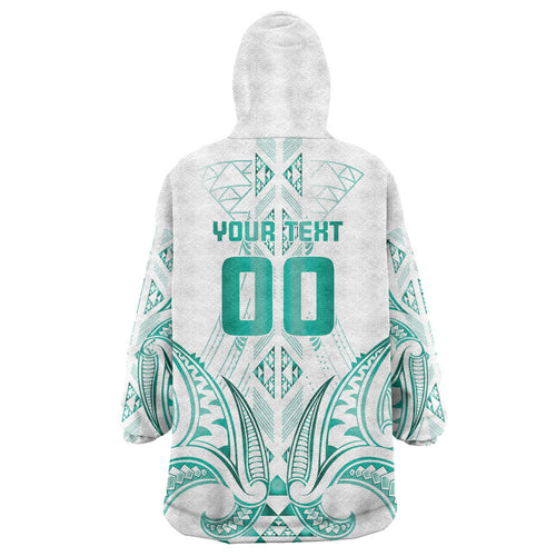 Maori Rugby Custom Ngaru Mangopare Wearable Blanket Hoodie Karikiorangi Taniwha Motif