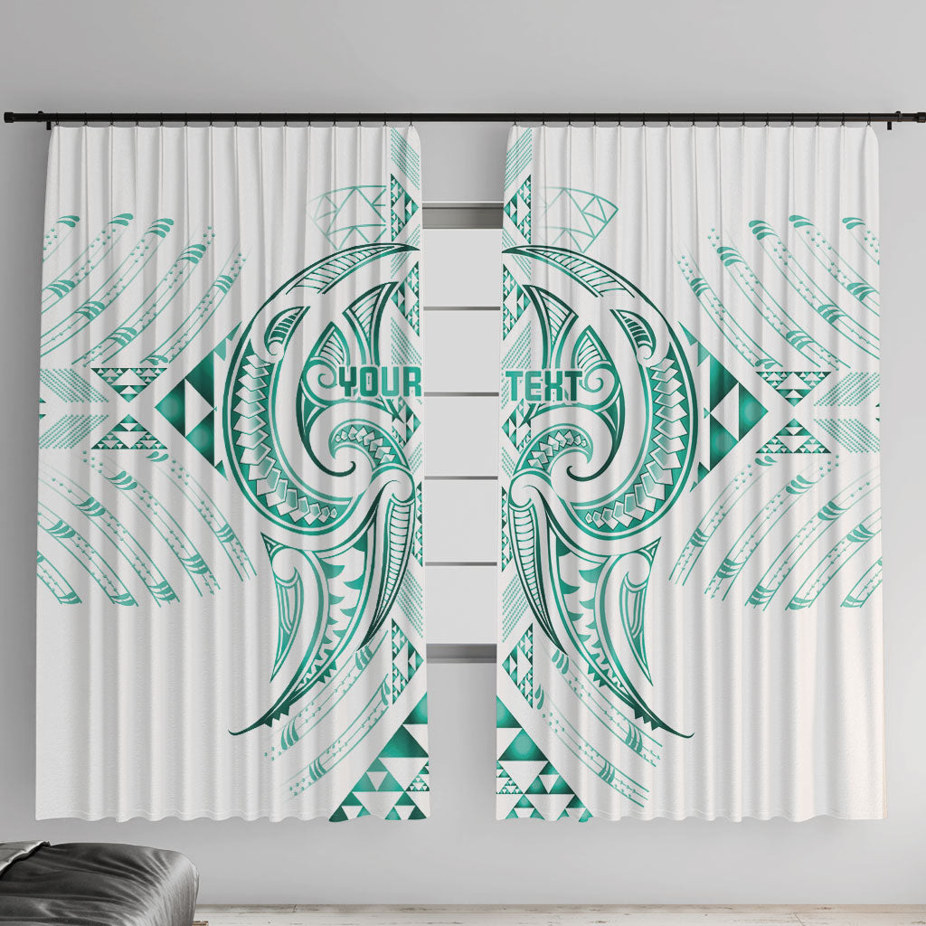 Maori Rugby Custom Ngaru Mangopare Window Curtain Karikiorangi Taniwha Motif