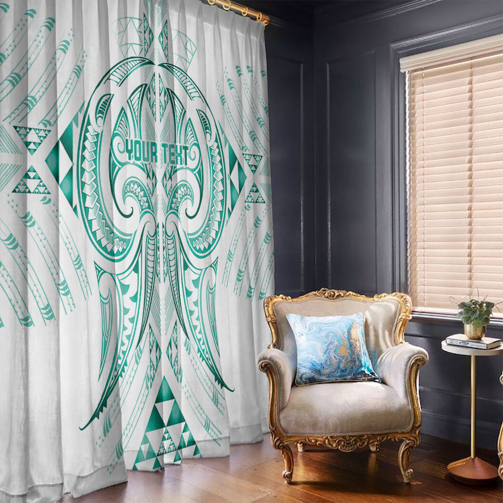 Maori Rugby Custom Ngaru Mangopare Window Curtain Karikiorangi Taniwha Motif