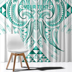 Maori Rugby Custom Ngaru Mangopare Window Curtain Karikiorangi Taniwha Motif