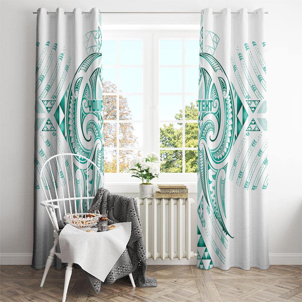 Maori Rugby Custom Ngaru Mangopare Window Curtain Karikiorangi Taniwha Motif