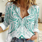 Maori Rugby Custom Ngaru Mangopare Women Casual Shirt Karikiorangi Taniwha Motif