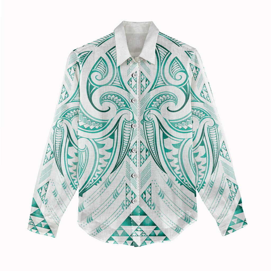 Maori Rugby Custom Ngaru Mangopare Women Casual Shirt Karikiorangi Taniwha Motif