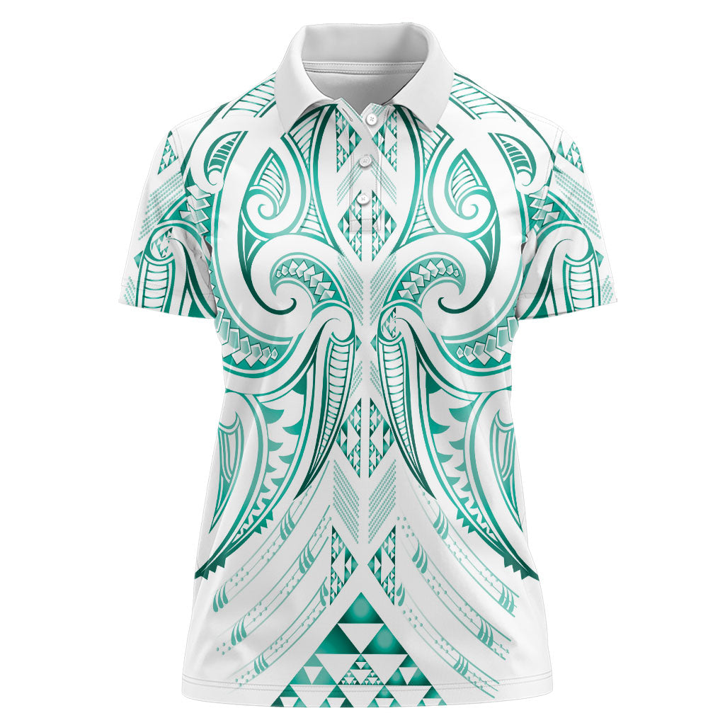 Maori Rugby Custom Ngaru Mangopare Women Polo Shirt Karikiorangi Taniwha Motif