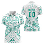 Maori Rugby Custom Ngaru Mangopare Women Polo Shirt Karikiorangi Taniwha Motif