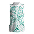 Maori Rugby Custom Ngaru Mangopare Women Sleeveless Polo Shirt Karikiorangi Taniwha Motif
