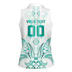 Maori Rugby Custom Ngaru Mangopare Women Sleeveless Polo Shirt Karikiorangi Taniwha Motif