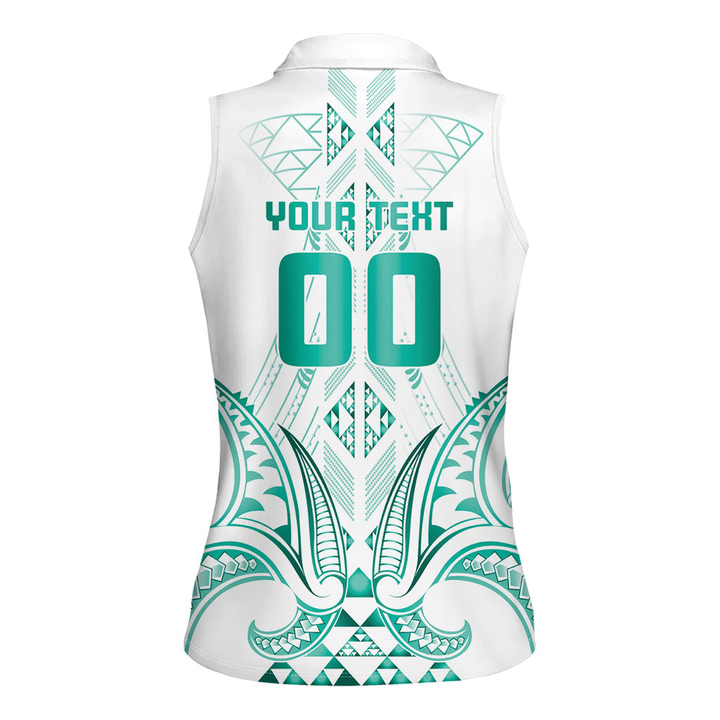 Maori Rugby Custom Ngaru Mangopare Women Sleeveless Polo Shirt Karikiorangi Taniwha Motif