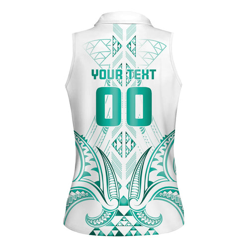 Maori Rugby Custom Ngaru Mangopare Women Sleeveless Polo Shirt Karikiorangi Taniwha Motif