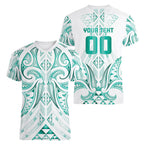 Maori Rugby Custom Ngaru Mangopare Women V-Neck T-Shirt Karikiorangi Taniwha Motif