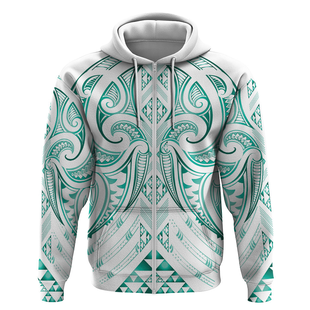 Maori Rugby Custom Ngaru Mangopare Zip Hoodie Karikiorangi Taniwha Motif